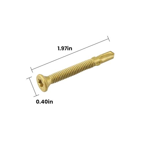 #12-24 × 2 مخرطة Tek Torx/Star Head ذاتية الحفر من الخشب إلى المعدن، رأس برغي T-30 Torx للأسرة المسطحة أو المقطورات أو لتثبيت الخشب على الفولاذ - 100 قطعة in Kuwait