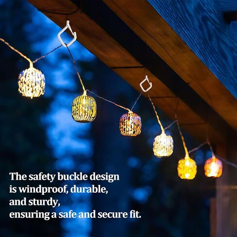 Cup Screw-in Hanger Hooks with Safety Buckle,Heavy-Duty Rust-Resistant Steel,2.2 in Windproof Screw Hooks for Plants, Outdoor String Lights,Decorations(20Pcs White) in Kuwait