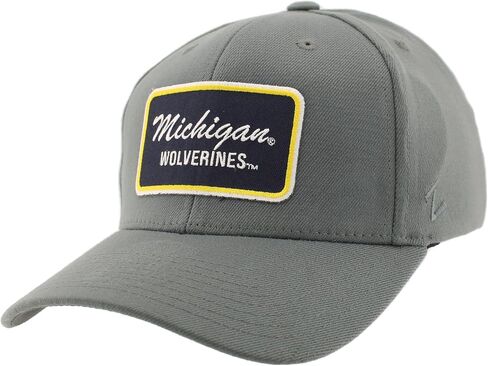 Michigan Wolverines NCAA Officially Licensed Fitted Hat ZH Patch Brick Gray, Medium in Saudi Arabia