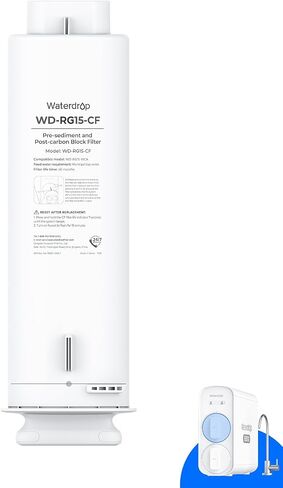 Waterdrop G5P500-CF Filter, Replacement for Waterdrop G5P500 Undersink Reverse Osmosis System, 6-month Lifetime in Saudi Arabia