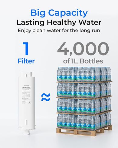 Waterdrop G5P500-CF Filter, Replacement for Waterdrop G5P500 Undersink Reverse Osmosis System, 6-month Lifetime in Saudi Arabia