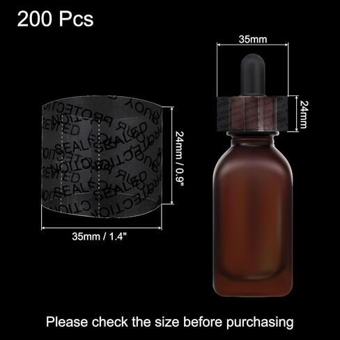 uxcell 200Pcs Shrink Bands, 35 * 24mm PVC Clear Perforated Heat Shrink Wrap Band for Bottles, Jars Seal for Dropper Bottle, Test Tube Bottles in Kuwait