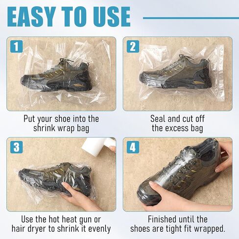 50 Pcs Shrink Wrap Bags 12x16 Inches Clear PVC Heat Shrink Wrap Bags for Homemade DIY Projects, Gift Packaging, Basket, Soaps, Bottles, Book, Shoes, Bath Bomb, Tumbler, and More in Saudi Arabia