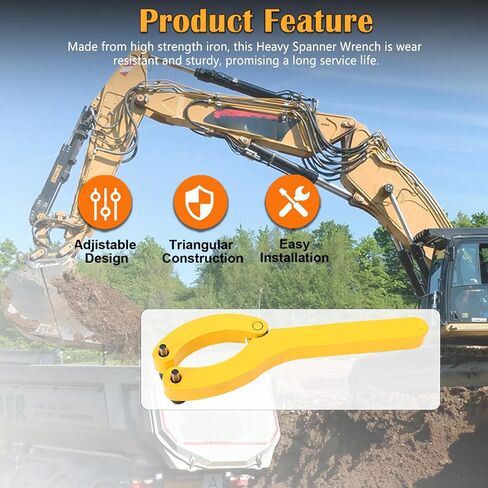 Excavator Repair Change Oil Seal Wrench Tool, 2 Jaws Hydraulic Cylinder Wrench, Adjustable Gland Nut Wrench for Excavator Maintenance, Oil Seal Replacement in Saudi Arabia
