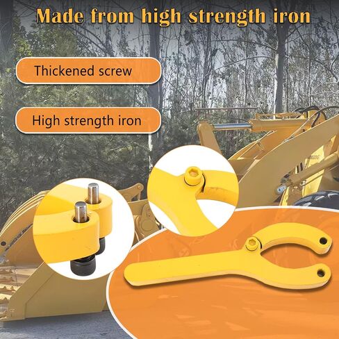 Excavator Repair Change Oil Seal Wrench Tool, 2 Jaws Hydraulic Cylinder Wrench, Adjustable Gland Nut Wrench for Excavator Maintenance, Oil Seal Replacement in Saudi Arabia