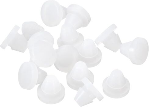uxcell 26 Pcs Silicone Plugs, Rubber Round Snap in Locking Hole Plugs for 2.5-3mm Hole, Hole Stoppers Waterproof Hole Plug for Metal Tube, Furniture End Caps Inserts, Clear in Saudi Arabia