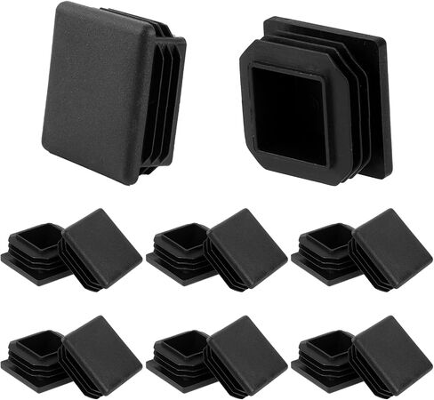 12 Pcs 1-1/2" Square Plastic Plugs, Black Tube End CapsTubing Post End Cap for Square Tube, Chair Legs, Fence in Saudi Arabia