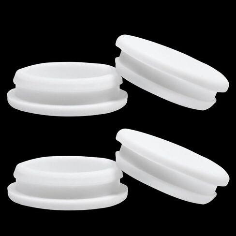 4 PCS Silicone Rubber Plugs for Round Holes -1-1/2"(38.6mm) White Snap in Locking Hole Plugs, Waterproof Sealing Silicone Stopper for Automotive, Industrial & Furniture, Salt and Pepper Stoppers Plugs in Saudi Arabia