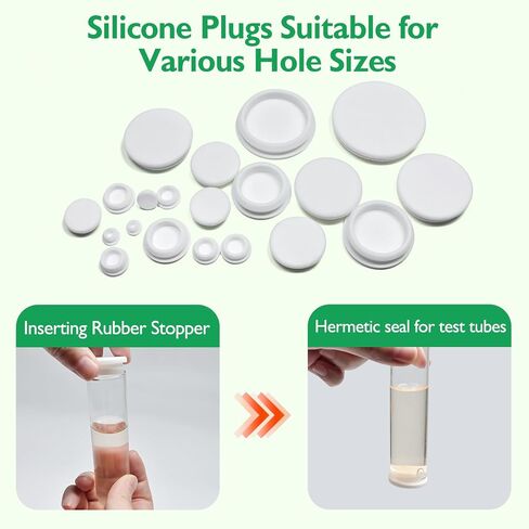 4 PCS Silicone Rubber Plugs for Round Holes -1-1/2"(38.6mm) White Snap in Locking Hole Plugs, Waterproof Sealing Silicone Stopper for Automotive, Industrial & Furniture, Salt and Pepper Stoppers Plugs in Saudi Arabia