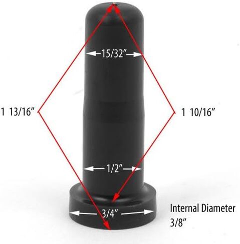 Plastic Bed Frame Caster Insert Plugs, 1/2-Inch Outside Diameter, Set of 4 in Saudi Arabia