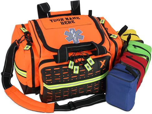 Lightning x Modular Large EMT Medic First Responder EMS TRAUUMA JUST BAS W/Astridered Name - Red in Kuwait