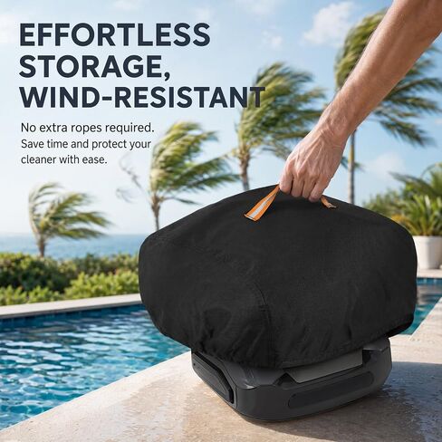 420D Heavy Duty Robotic Pool Cleaner Cover for SMOROBOT Tank X11 Pro, Pool Vacuum Storage Cover with Carry Handle, for Outdoor Pool Equipment Storage in Kuwait