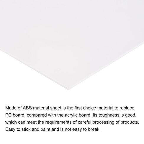 MECCANIXITY ABS Plastic Sheet 7 x 4 x 0.02 Inch ABS Styrene Sheets for Building Model DIY Crafts Panel White 3 Pcs in Kuwait