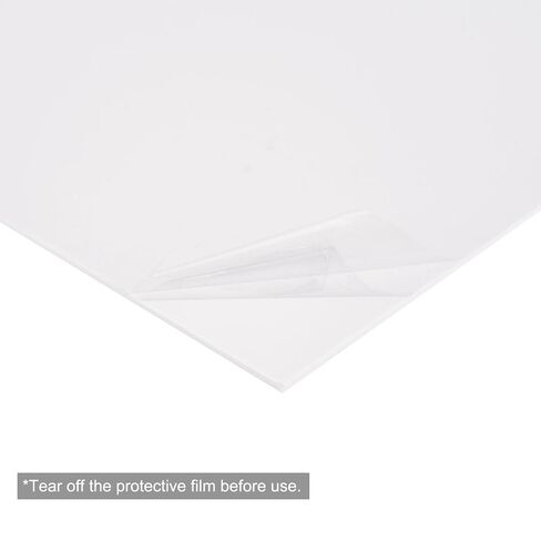 MECCANIXITY ABS Plastic Sheet 7 x 4 x 0.02 Inch ABS Styrene Sheets for Building Model DIY Crafts Panel White 3 Pcs in Kuwait