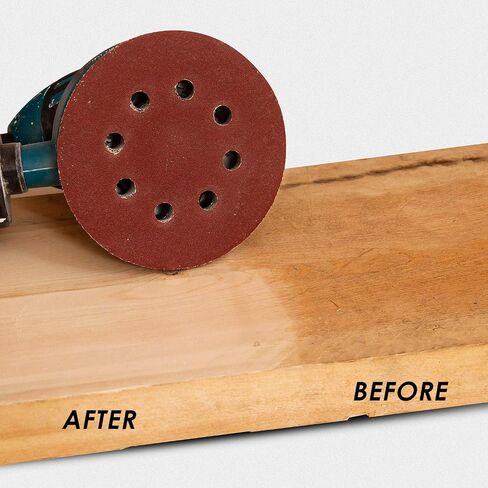 Luckyway Sanding Discs Set 180-Piece, 5 Inch 8 Hole Hook and Loop Sandpaper for Random Orbital Sander 40 60 80 120 150 240 320 400 600 Grit in Kuwait