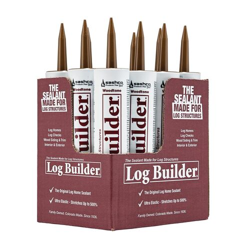 Log Builder Acrylic Latex Sealant, 10.5 oz Cartridge, Woodtone (Pack of 12) in Kuwait