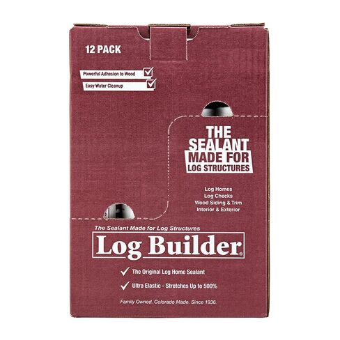Log Builder Acrylic Latex Sealant, 10.5 oz Cartridge, Woodtone (Pack of 12) in Kuwait