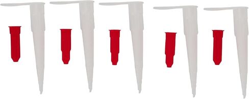 Silicone Caulking Nozzle and Red Screw Cap Set, 5-Pack Plastic Replacement Tips Compatible with Standard EU3 Sealant Cartridges, for Silicone, Mastic, and Caulk Applications in Kuwait
