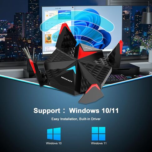 NEWFAST WiFi 6E USB Adapter for Desktop PC, AXE5400 Wireless Network Adapter in Saudi Arabia