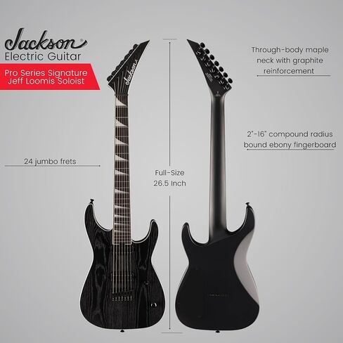 Jackson Pro Series Signature Jeff Loomis Soloist SL7 HT 7-string Electric Guitar - Black Ash in Kuwait