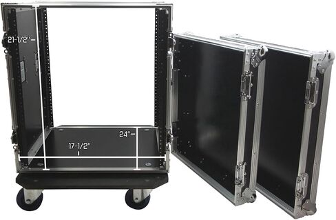 حافظات الصوت هارموني HC12UADC Flight DJ Amp 12U Veritcal Rack Amplifier DJ Case Wheels in Kuwait