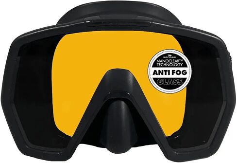 Omnia Revo Antifog Diving Mask with Elastic Band, Scuba Snorkeling Mask with Wide View in Kuwait