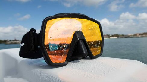 Omnia Revo Antifog Diving Mask with Elastic Band, Scuba Snorkeling Mask with Wide View in Kuwait