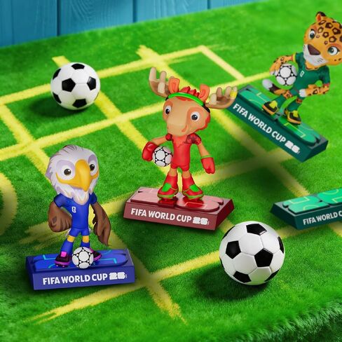 Sanyetral for FIFA 2026 World Cup Official Licensed Mascot Figurines Set of 3 with Display Box (Clutch, Maple & Zayu), Official Merchandise Model Figure for Collectors in Kuwait