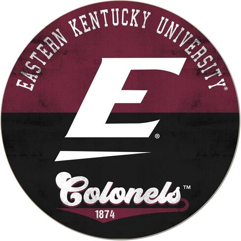 KH Sports Fan Eastern Kentucky Colonels Multi-Color Retro Circle Sign, 20x20 Inches, Colonels Decor; Display Your Team Spirit with This Unique Eastern Kentucky University Colonels Wall Art in Saudi Arabia