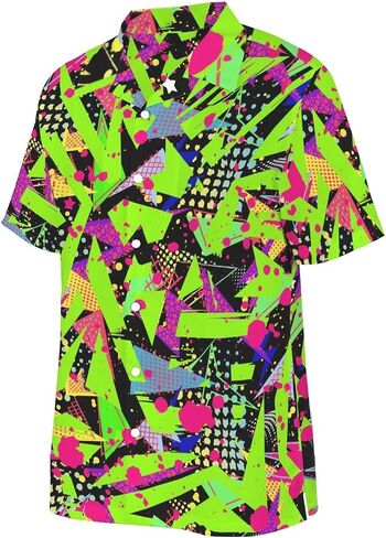 HUGLAZY 4th of July Outfit Funny Hawaiian Shirt for Men Short Sleeve Button Down Shirts Party Outfits in Saudi Arabia