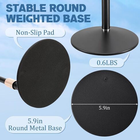 Xuhal 2 Pack Desktop Microphone Stand with Base Flexible Gooseneck Adjustable Height from 5.5'' to 14'' Universal Mic Clip Mic Stand for Podcasting Gaming Streaming Meetings Lectern Podium Studio in Saudi Arabia