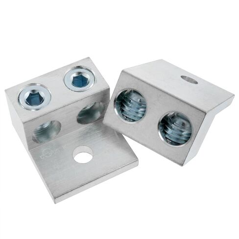 Lovelysp Two Hole Aluminium Lug Aluminium Mechanical Lug Dual Rated Double Wire Barrel Aluminum Mechanical Lug (2/0 2PCS in Kuwait