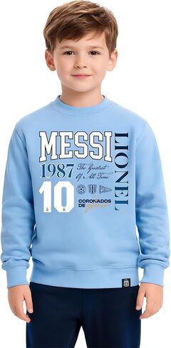 Icon Sports Argentine Football Association Lionel Messi Crew Neck Sweater - Unisex Kids in Kuwait
