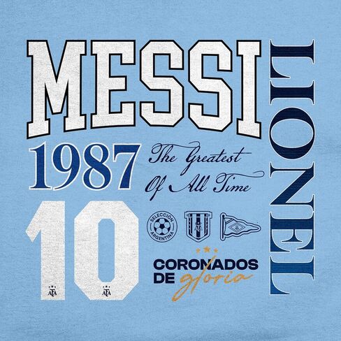 Icon Sports Argentine Football Association Lionel Messi Crew Neck Sweater - Unisex Kids in Kuwait