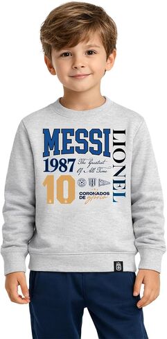 Icon Sports Argentine Football Association Lionel Messi Crew Neck Sweater - Unisex Kids in Kuwait
