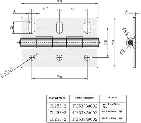 Hinge 304 Stainless Steel Industrial Cabinet Equipment Box Switch Electrical CL253 1Pcs in Saudi Arabia
