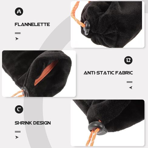 BESTonZON Flannelette Saxophone Mouthpiece Pouch Bag with Anti-static Protection and Soft Thick Material, Black Sax Accessory for Practice and Stage Performance, Suitable for Beginners in Kuwait