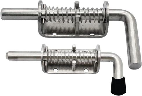 304 Stainless Steel Heavy-Duty Iron Spring HT3147 Equipment Hinge Cabinet Doorbold Bolt 1Pcs(HT3146-1-304) in Saudi Arabia