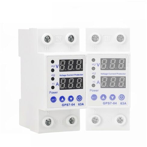 GPS7-04 Din Rail Intelligent Over Voltage Current and Under Voltage Protective Device Protector Relay 40A 63A 220V 230V(40A) in Saudi Arabia