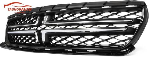 Front Grille Glossy Black compatible with 2015-2023 Dodge Charger in Saudi Arabia