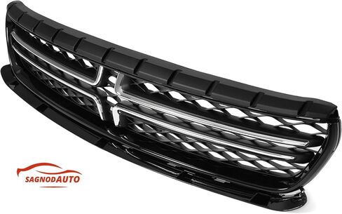 Front Grille Glossy Black compatible with 2015-2023 Dodge Charger in Saudi Arabia