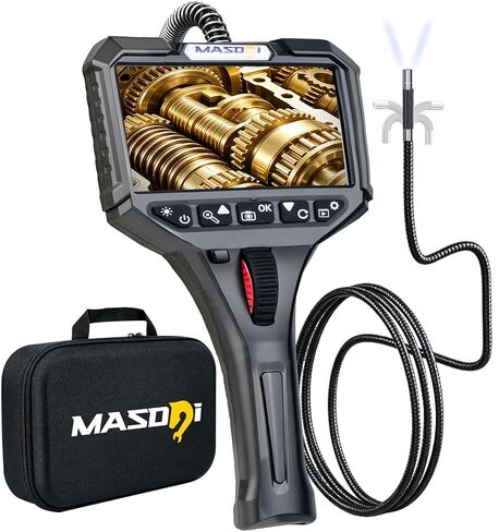 Two-Way Articulating Borescope, Endoscope Camera with Light 0.24in | IPS HD Screen, IP67 Waterproof Snake Camera for Automotive, Pipe, Wall & Engine Inspection – 3.3FT(6.2mm) in Kuwait