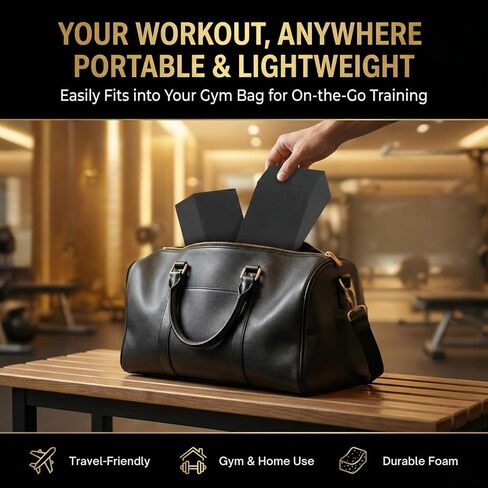 Pack of 2 Squat Wedge Block for Elevated Heel Squats and Deadlifts - Improve Mobility, Balance, and Strength - Non-Slip in Saudi Arabia