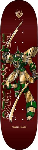 Powell Peralta Steve Caballero Gundam Flight Skateboard Deck, Burgundy/Gold Foil, 8.25" x 31.95" in Kuwait