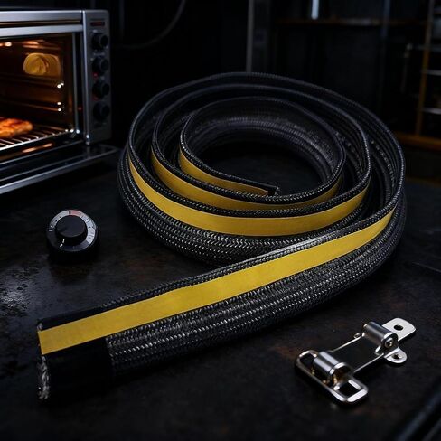 Flat Gasket Tape,Flat Door Glass Gasket,High Performance,Fireplace Tape Seal, 300cmx1cmx1cm in Kuwait