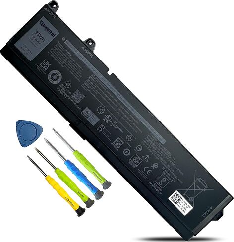 90WH P0FWH استبدال بطارية الكمبيوتر المحمول لـ Alienware M16 R2 Inspiron 16 Plus 7640 Inspiron 16 7640 2-in-1 Serie Notebook P0FWH POFWH 0M9DG0 HGJCY 1969N 7692MAH 6-CELLS in Kuwait