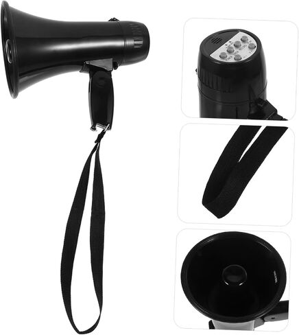 Kisangel Portable Bullhorn Megaphone with Recording Lightweight Cheer Megaphone for Sports Games Rallies and Emergency Announcements for Cheerleaders and Fans in Kuwait