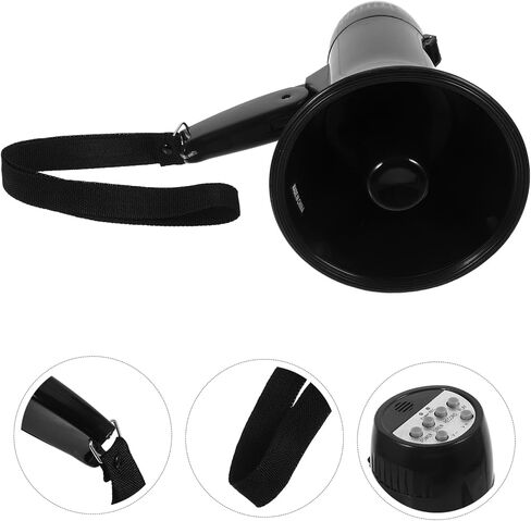 Kisangel Portable Bullhorn Megaphone with Recording Lightweight Cheer Megaphone for Sports Games Rallies and Emergency Announcements for Cheerleaders and Fans in Kuwait