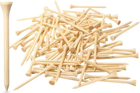 250/130/100 Pack of 2-3/4 or 3-1/4 Inches Professional Bamboo Golf Tees - Stronger Than Wooden Golf Tees Biodegradable & Less Friction in Saudi Arabia