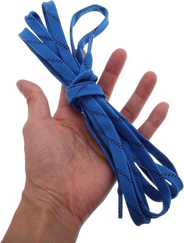 KALLORY Waxed Ice Skate Shoelaces and Sports Sneaker Laces for Roller Skates Tear-resistant Flat Shoelaces 244cm 2 Pairs for Hockey and Sturdy Boot Accessories in Kuwait